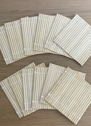 Lot de 12 dessous de verre carrés en bambou,neufs, Bouchara, marque: Bouchara, état: Neuf sans étiquette, 4,00 €, 4,90 € Protection acheteurs incluse