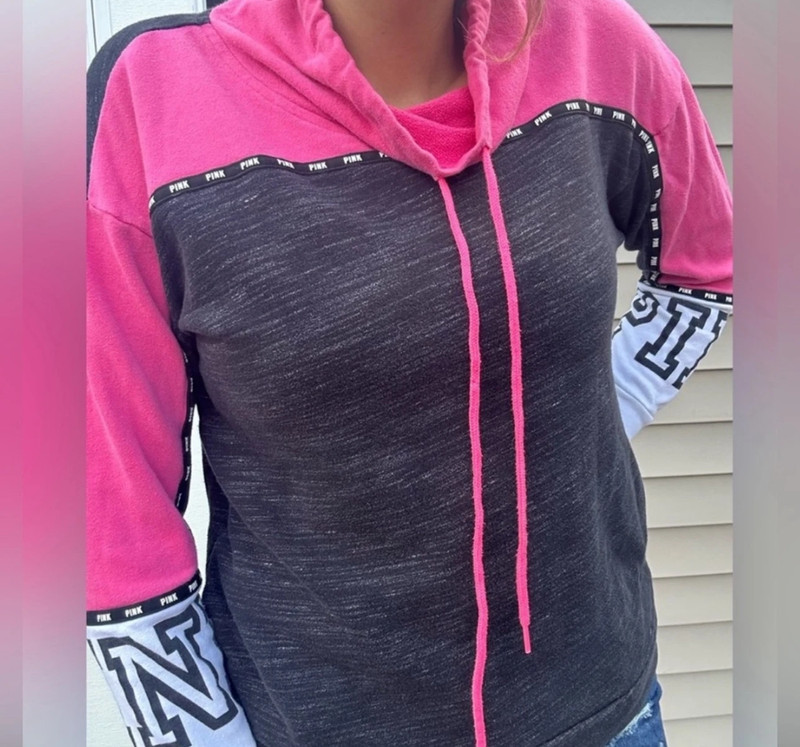 Victoria secret pink cowls neck sweatshirt 4