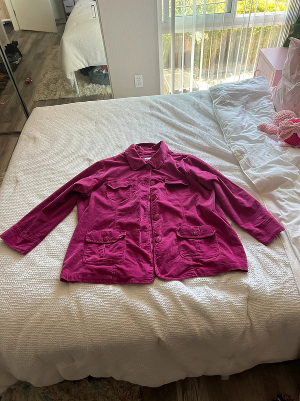 Denim + Company Plus Size Magenta Pink Coat 1