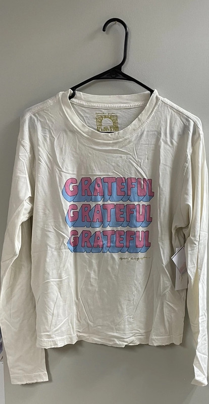 New with Tags Spiritual Gangster LS Grateful pink & blue LS shirt sz x-small 4