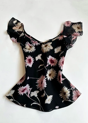 Vintage y2k floral detailed flowy sleeve coquette blouse, brand: Vintage, condition: Very good, size: XS / 6, £28.00, £30.10 includes Buyer Protection