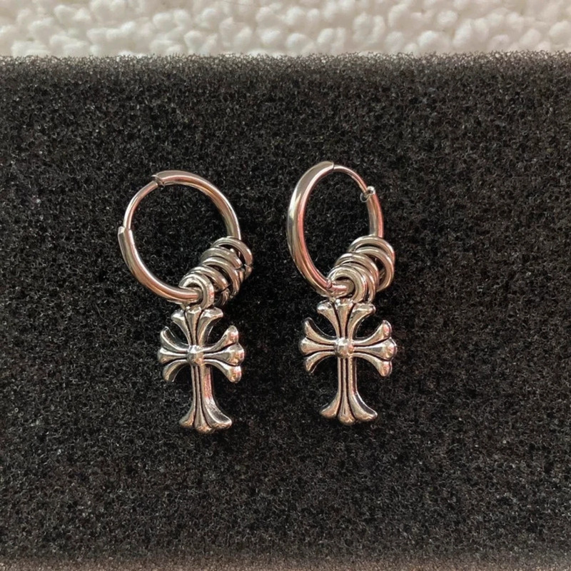 Cross Dangle Drop Earrings for Men Women 1