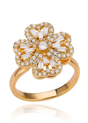 Bague anti stress rotative trèfle en acier inoxydable doré, marca: Tendance, estado: Novo com etiquetas, tamanho: Ajustável, €13.00, €14.35 inclui Proteção do Comprador Pro