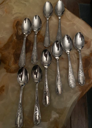 Set 10 cucchiai argento 1000, marque: Set, état: Très bon état, 30,00 €, 32,20 € Protection acheteurs incluse