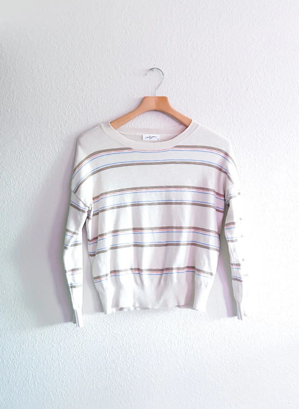 Cotton Striped Carly Jean CJLA Sweater 1