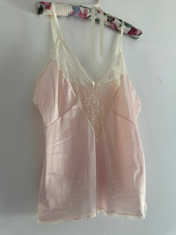 Vintage UnionMade Rose Pink + Lace Camsiole 5