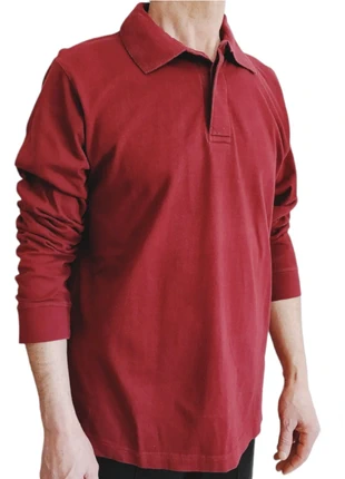 Moderno Polo color burdeos de algodón (Magnifique Polo L'Hiver Rouge Pour Homme), merk: Local, staat: Heel goed, maat: S, € 3,00, € 3,85 inclusief Kopersbescherming