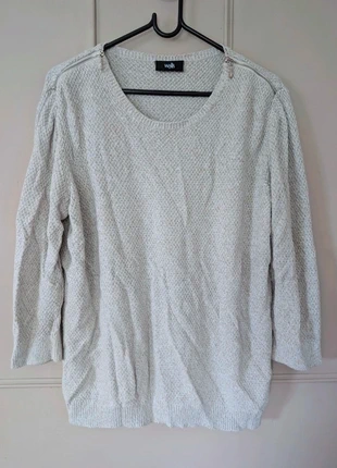Wallis grey / beige Textured Knit Jumper Size 10 | Soft Neutral Sweater | Autumn Winter Classic, brand: Wallis, condition: Very good, size: M / 10, £6.00, £7.00 includes Buyer Protection