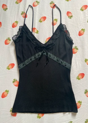 Top À Dentelle Avec Sequins & Noeud Vintage, marca: COQUETTE, estado: Novo sem etiquetas, tamanho: Tamanho único, €22.00, €23.80 inclui Proteção do Comprador