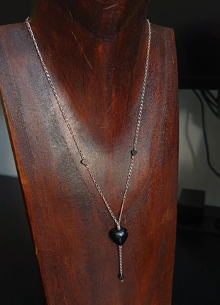 Collar de ónice negro en plata de ley 925 · Minimalista & artesanal, estado: Muy bueno, 5,00 €, 5,25 € Protección al comprador incluida