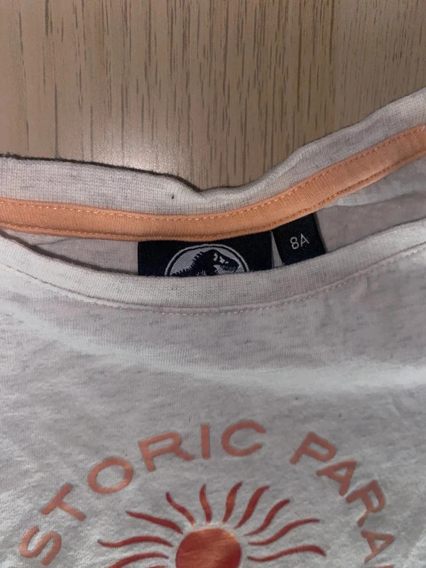 T-shirt fille Jurassic park 8 ans dinosaures isla nublar - photo numéro 3