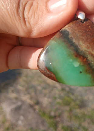 Pendentif en chrysoprase, marca: lithotherapie, estado: Muito bom, €10.00, €11.20 inclui Proteção do Comprador