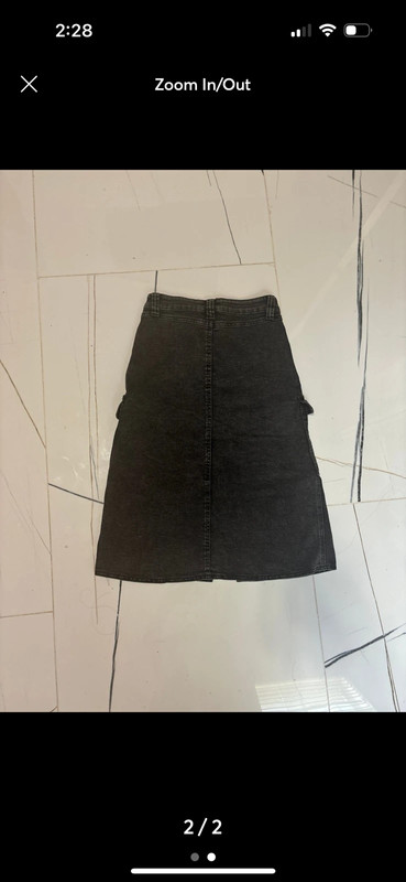 Black cargo midi skirt 2