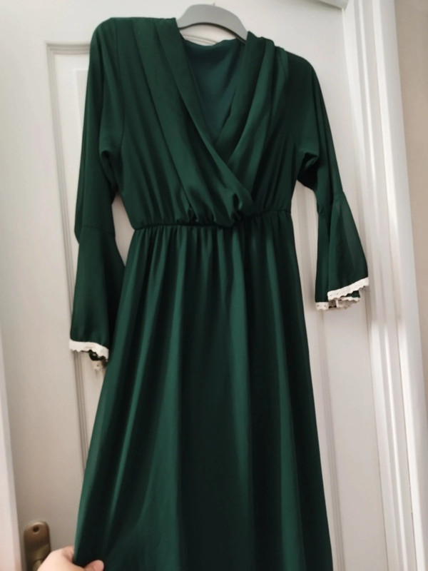 Robe verte en mousseline 1