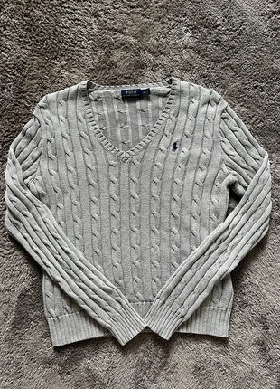 Sweat Pull Hiver Col en V Ralph Lauren Torsadé - Femme, marque: Ralph Lauren, état: Très bon état, taille: M / 38 / 10, 50,00 €, 53,20 € Protection acheteurs incluse