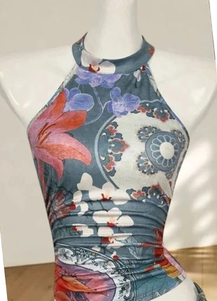 Top dos nu bohème à motifs colorés – style été, marca: lune & co, estado: Muy bueno, tamaño: S / 36 / 8, 23,90 €, 25,80 € Protección al comprador incluida