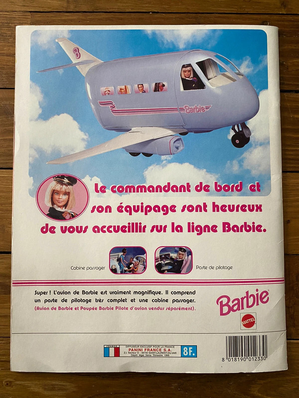 Avion Barbie (manques et usures)