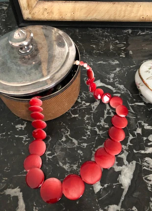 Collier vintage en coquillage rouge, brand: Vintage, condition: New without tags, €12.00, €13.30 includes Buyer Protection