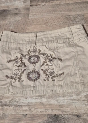 Minijupe courte broderies paillette détails beige iconic vintage y2k western fairycore, marque: Vintage Love, état: Satisfaisant, taille: M / 38 / 10, 12,00 €, 13,30 € Protection acheteurs incluse