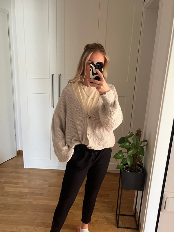 Oversized Strick Cardigan Fledermausärmel 1