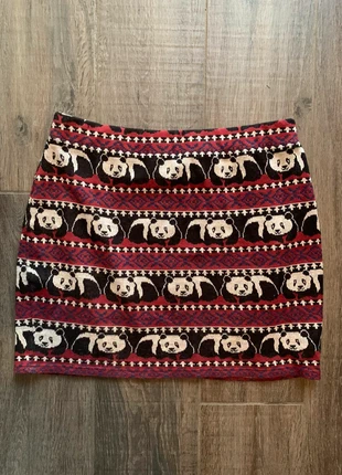 Minigonna elasticizzata con panda., merk: american outfitters, staat: Heel goed, maat: M / 38 / 10, € 10,00, € 11,20 inclusief Kopersbescherming Pro