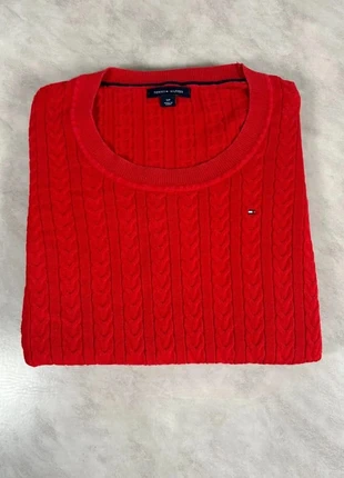 Pull Tommy Hilfiger femme Taille S rouge torsadé col rond chic élégant premium Code 092N, brand: Tommy Hilfiger, condition: Very good, size: S / 36 / 8, €28.00, €30.10 includes Buyer Protection Pro
