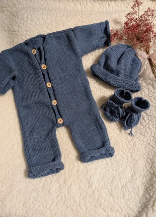 Ensemble Combinaison Naissance 🩵, marque: Creatrice, état: Neuf sans étiquette, taille: Naissance / 44 cm, 22,00 €, 23,80 € Protection acheteurs incluse