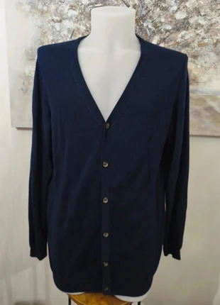 Cardigan bleu marine boutonné, col V, marque: Livergy, état: Très bon état, taille: L, 8,00 €, 9,10 € Protection acheteurs incluse