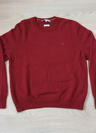 Pull Tommy Hilfiger Rouge – Laine & Cachemire – Col Rond – Logo Brodé – Taille L, marque: Tommy Hilfiger, état: Très bon état, taille: L / 40 / 12, 29,90 €, 32,10 € Protection acheteurs incluse