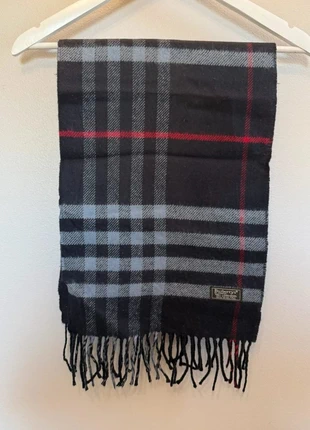 Burberry Écharpe Vintage Carreaux Check Noir Gris Rouge Laine, brand: Burberry, condizioni: Ottime, €40.00, €42.70 include la Protezione acquisti