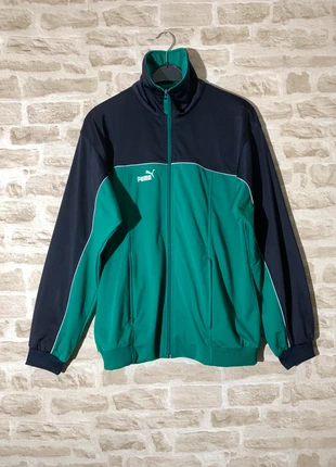 Veste zippée Puma vintage vert et bleu marine années 2000 – Taille M, brand: Puma, condition: Good, size: M, €35.00, €37.45 includes Buyer Protection