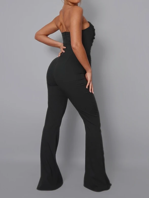 Combinaison pantalon bustier noire - Taille 40 - photo numéro 2
