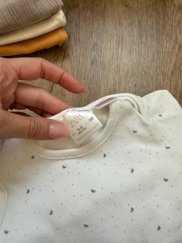 Lot de 11 bodys bébé longues manches en taille 3/6 mois ,68 cm Zara, H&M et petit béguin - photo numéro 2