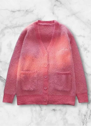 Gilet cardigan rose dégradé effet duveteux taille M style streetwear oversize Y2K vintage, merk: y2k, staat: Heel goed, maat: M, € 40,00, € 42,70 inclusief Kopersbescherming Pro