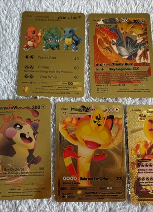 Lot de 5 cartes Pokémon dorées – VMAX & GX, marque: Pokémon, état: Neuf avec étiquette, 7,00 €, 8,05 € Protection acheteurs incluse