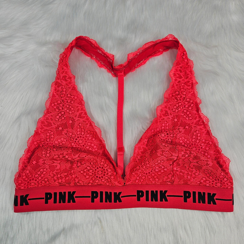 Victoria's Secret PINK Red Lace Bralette 1