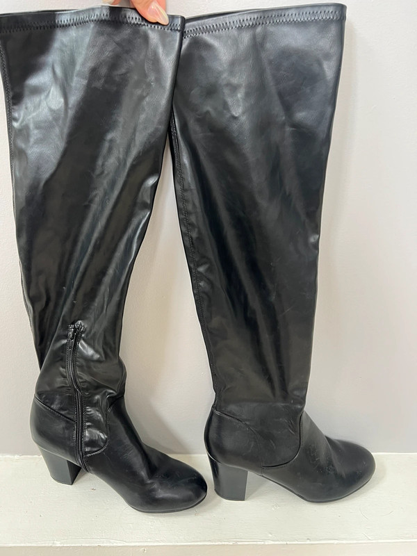 Faux leather long boots 1