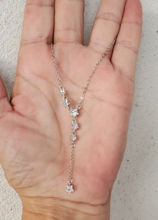 🌺 Magnifique Collier en Argent S925 et Orné de Cristaux Cubiques de Zircons, marque: Argent, état: Neuf sans étiquette, 18,90 €, 20,55 € Protection acheteurs incluse