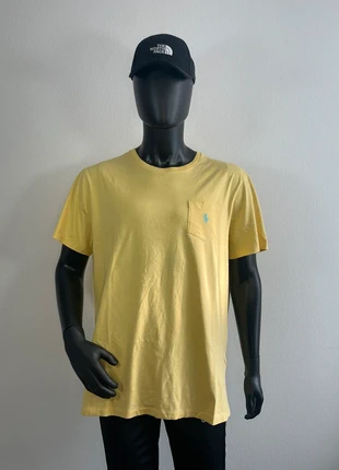 T-shirt Ralph Lauren jaune homme logo brodé taille XXL custom slim fit, merk: Ralph Lauren, staat: Heel goed, maat: XXL, € 11,00, € 12,25 inclusief Kopersbescherming
