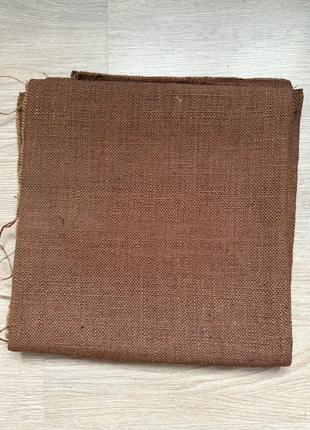 Coupon de tissu toile de jute marron 124*110 cm, marca: TISSU, estado: Muito bom, €12.00, €13.30 inclui Proteção do Comprador