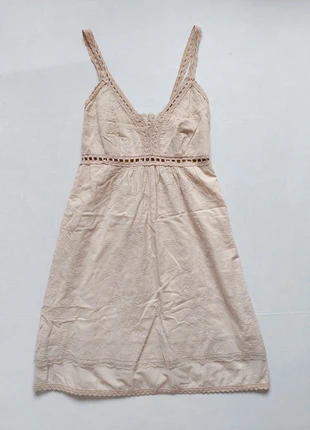 Vestido curto bege, marca: Vintage, estado: Muito bom, tamanho: M / 38 / 10, €4.00, €4.90 inclui Proteção do Comprador