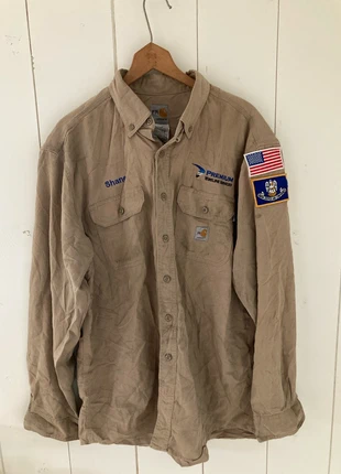 Carhartt werkblouse, merk: Carhartt, staat: Heel goed, maat: L, € 20,00, € 21,70 inclusief Kopersbescherming