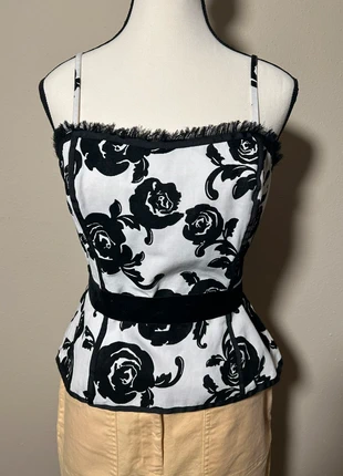White and black rose corset, brand: White House Black Market, condition: Very good, size: M / US 8-10, $15.00, $16.45 includes Buyer Protection