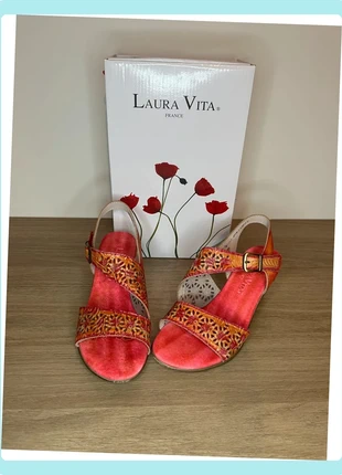 Sandales en cuir rouge orangé – Laura Vita – Pointure 37 – Avec boîte d’origine, brand: Laura Vita, condition: Very good, size: 37, €27.81, €29.90 includes Buyer Protection Pro