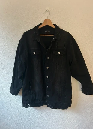 veste en jean oversized noir, marke: Love Tree, zustand: Sehr gut, größe: M / 38 / 10, 15,00 €, 16,45 € inklusive Vinted-Käuferschutz