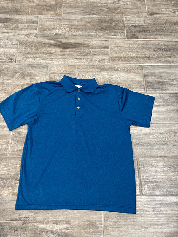 Men's short sleeve royal blue polo golf shirt size medium by Grand Slam top 1