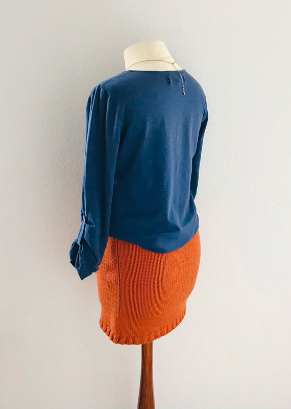 Beacan Cove UK London Bluse Tunika Longsleeve Top Shirt Blumig Petrol Vintage Vinted