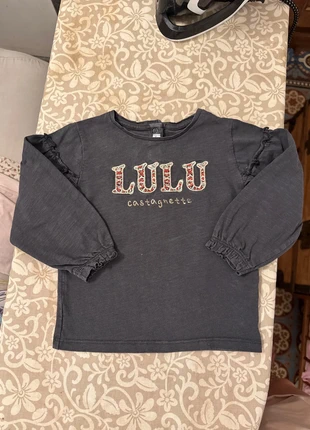 T-shirt longues manches lulu castagnette gris foncé, brand: Lulu Castagnette, condition: Very good, size: 18-24 months / 86 cm, €3.00, €3.85 includes Buyer Protection