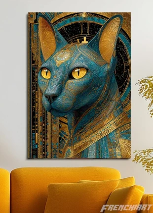 Poster métallique 30cm x 42cm  Chat Egypte + aimant mural fourni., brand: Art, condition: Very good, €29.50, €31.68 includes Buyer Protection Pro