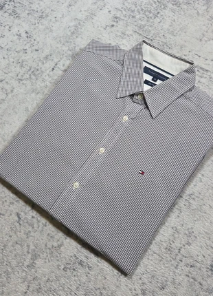 👔 Chemise Tommy Hilfiger Slim Fit M carreaux gris Vintage Old Money Preppy, merk: Tommy Hilfiger, staat: Heel goed, maat: M, € 39,95, € 42,65 inclusief Kopersbescherming Pro